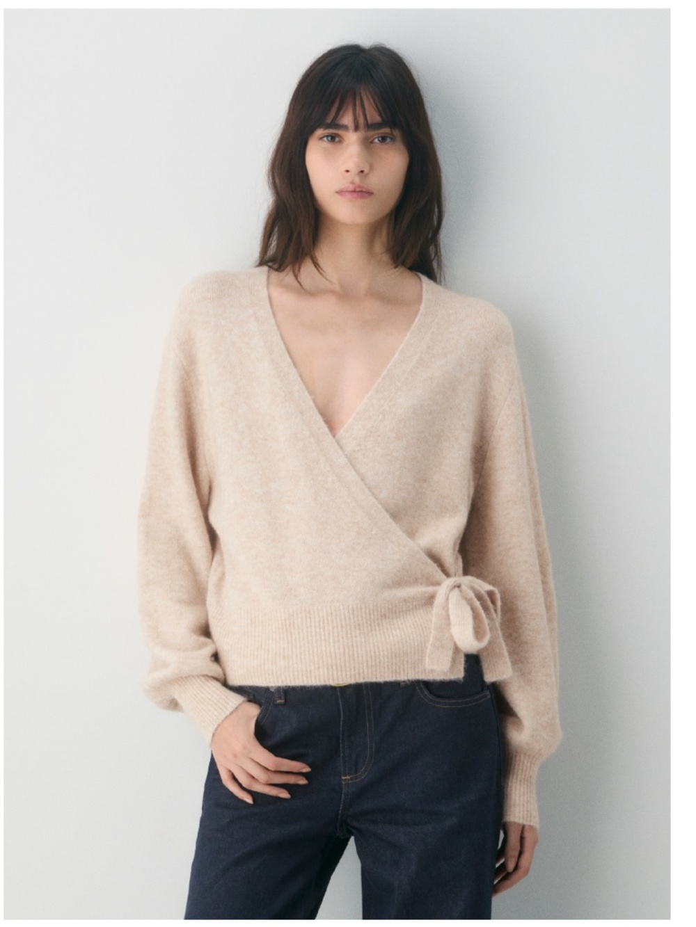Aritzia Wilfred SoftSpoke Cassidy Wrap Sweater